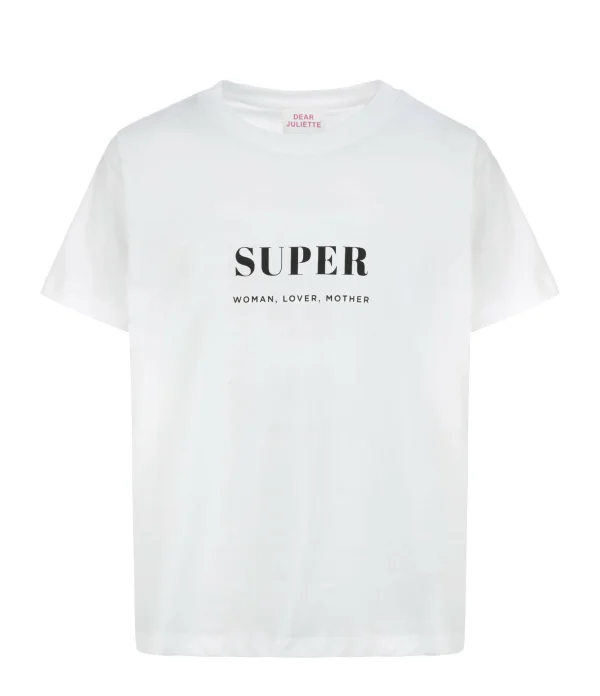 DEAR JULIETTE Tee-shirt Super Coton Biologique Blanc en vente 1