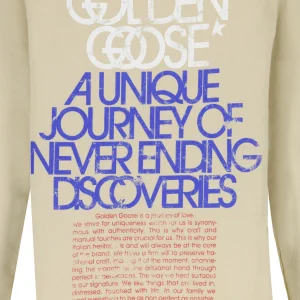 Retour gratuit en magasin. Golden Goose Sweatshirt Journey Coton Beige 10