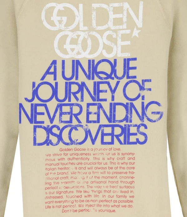 Retour gratuit en magasin. Golden Goose Sweatshirt Journey Coton Beige 3