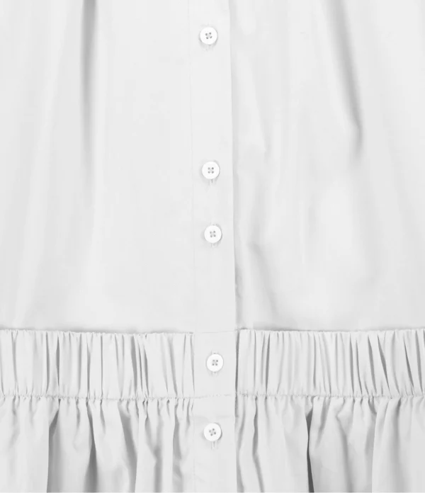 MARGAUX LONNBERG Robe Courte Arden Popeline De Coton Blanc en promotion 3