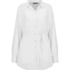 JEANNE VOULAND Chemise Tunique Jinko Coton Blanc REMISE allant 14