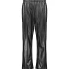 marques pas cher MM6 Maison Margiela Pantalon Cuir Noir 16