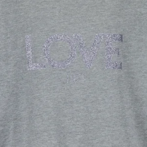 JEANNE VOULAND Tee-shirt Ben Love 1971 Glitter Gun Métal Gris en vente 6