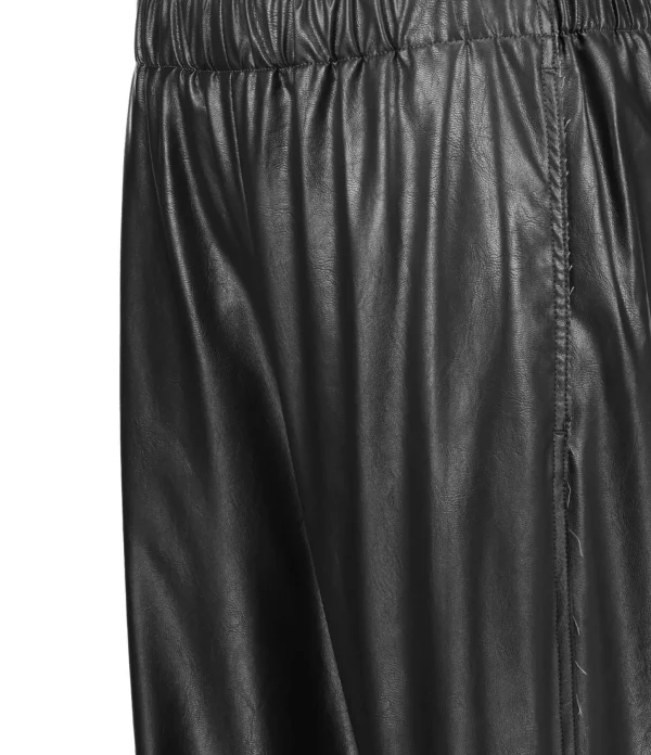 marques pas cher MM6 Maison Margiela Pantalon Cuir Noir 3