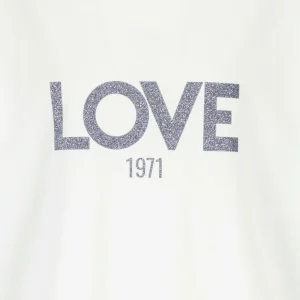 JEANNE VOULAND Tee-shirt Ben Love 1971 Glitter Gun Métal Blanc achetez pas cher 6