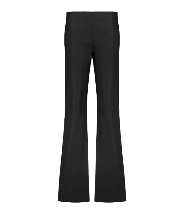 JEANNE VOULAND Pantalon Gill Simili Stretch Noir outlet soldes 1