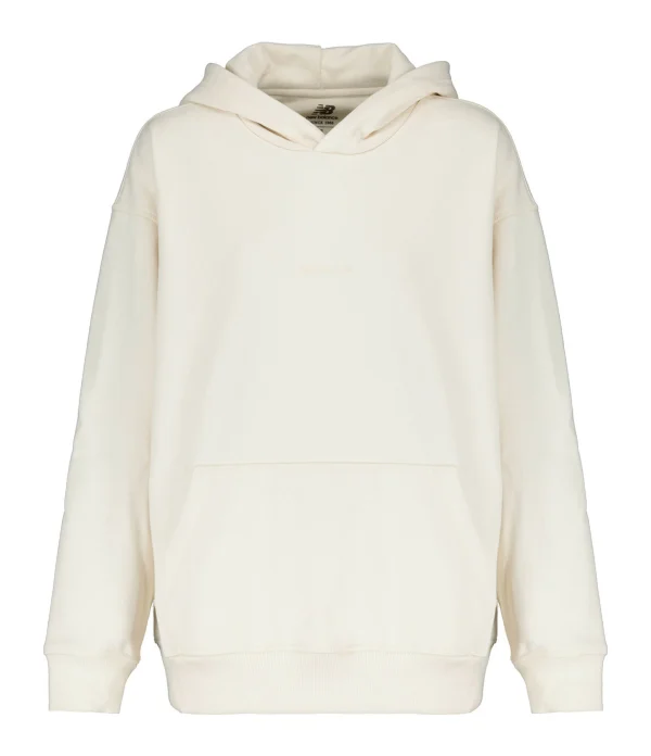 destockage New Balance Sweatshirt Hoodie NB Athletics Coton Beige 1