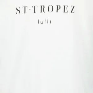 Tee-shirt Lulli St-Tropez Col V Coton Bio Blanc, Collaboration Jeanne Vouland X Lulli acheter en ligne 10