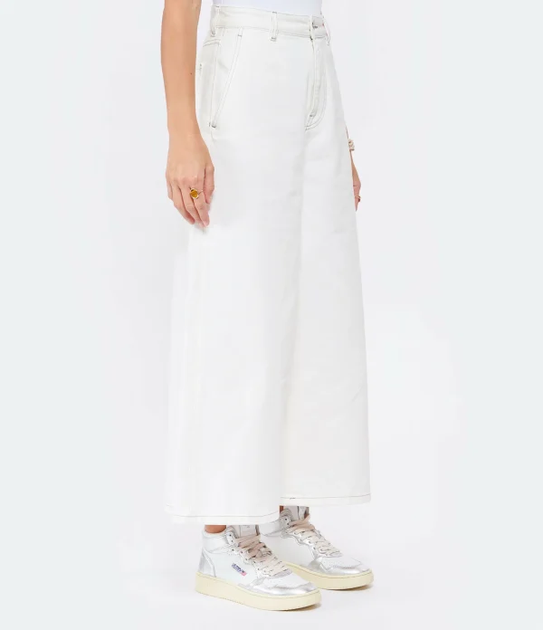 Couleurs variées MM6 Maison Margiela Pantalon Droit Coton Blanc 5