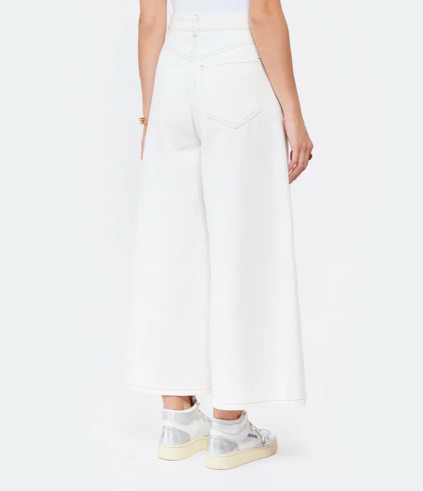 Couleurs variées MM6 Maison Margiela Pantalon Droit Coton Blanc 6