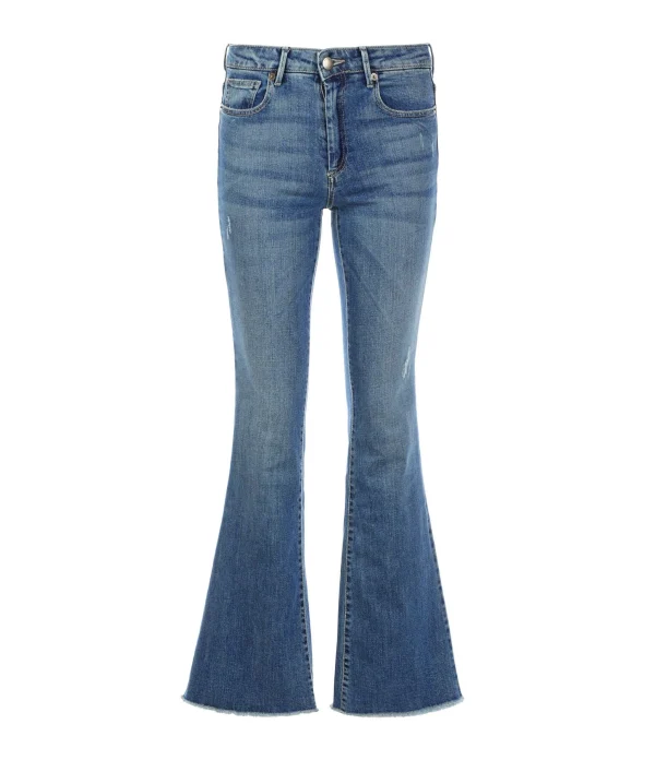 JEANNE VOULAND Jean Faden Flare Coton Bleu en ligne 1