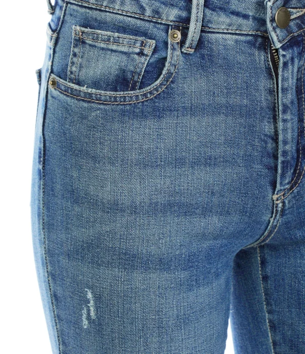 JEANNE VOULAND Jean Faden Flare Coton Bleu en ligne 3