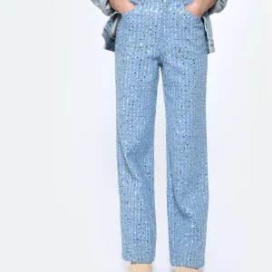 marque pas cher ROTATE Jean Denim Sequins Bleu 10