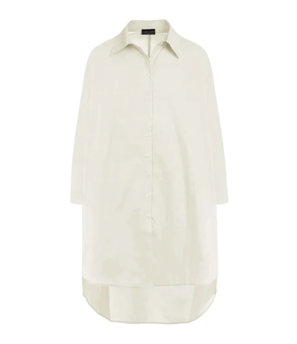 ROBERTO COLLINA Robe Chemise Coton Beige outlet soldes 1