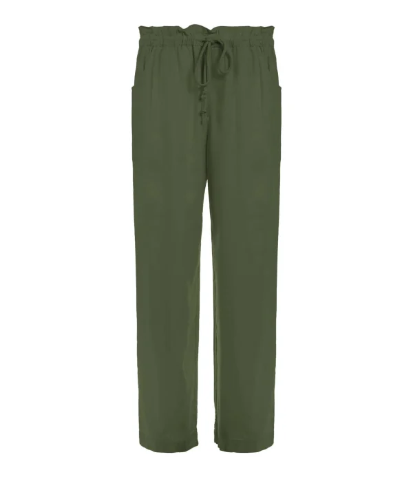 site pas cher XIRENA Pantalon Talin Soie Vert Olive 1