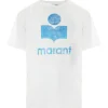 nouveau produit MARANT ÉTOILE Tee-shirt Zewel Lin Blanc Bleu 19