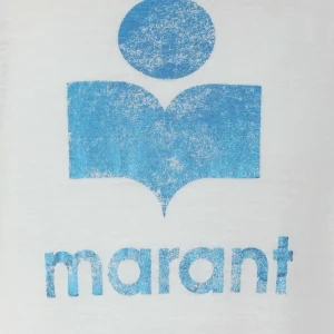 nouveau produit MARANT ÉTOILE Tee-shirt Zewel Lin Blanc Bleu 9