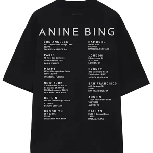 Paiement sécurisé ANINE BING Tee-shirt Avi Smiley Coton Organique Noir 9