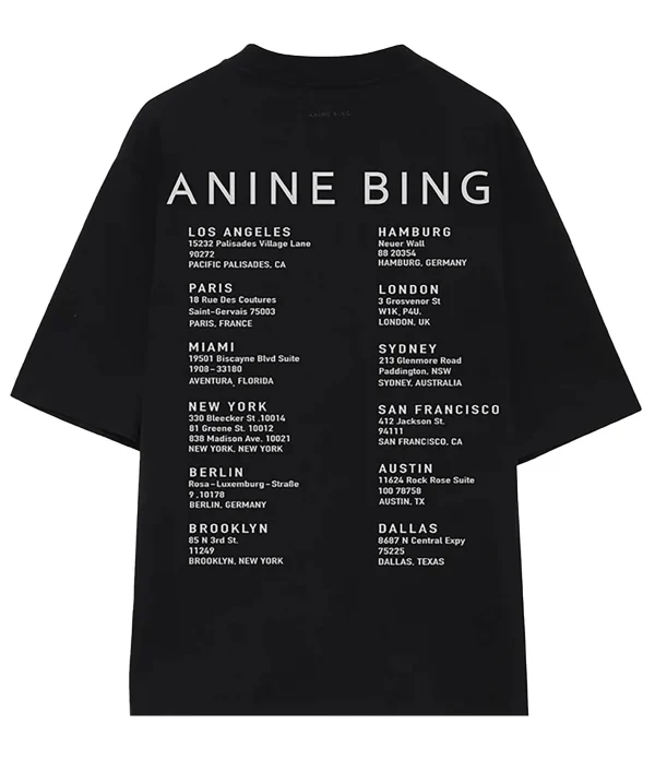 Paiement sécurisé ANINE BING Tee-shirt Avi Smiley Coton Organique Noir 3