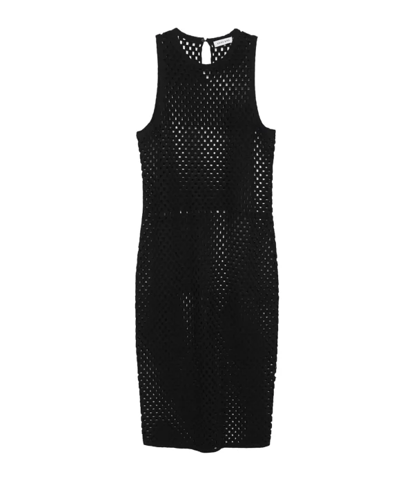 en vente ANINE BING Robe Veronica Coton Crochet Noir 1