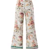 PIERRE-LOUIS MASCIA Pantalon Aloe Soie Imprimé Floral Blanc excellent qulity 17