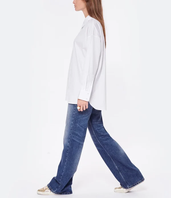 AMI Paris Jean Boyfriend Coton Denim Bleu Usé acheter 4