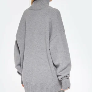 en solde AMI Paris Pull Unisexe Ami De Cœur Laine Gris Noir 14