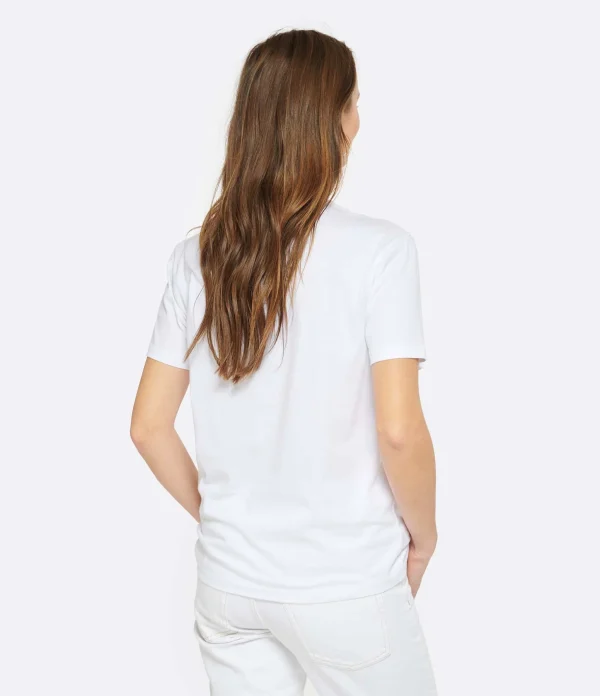 Vente AMI Paris Tee-shirt Unisexe Ami De Cœur Coton Biologique Blanc 4