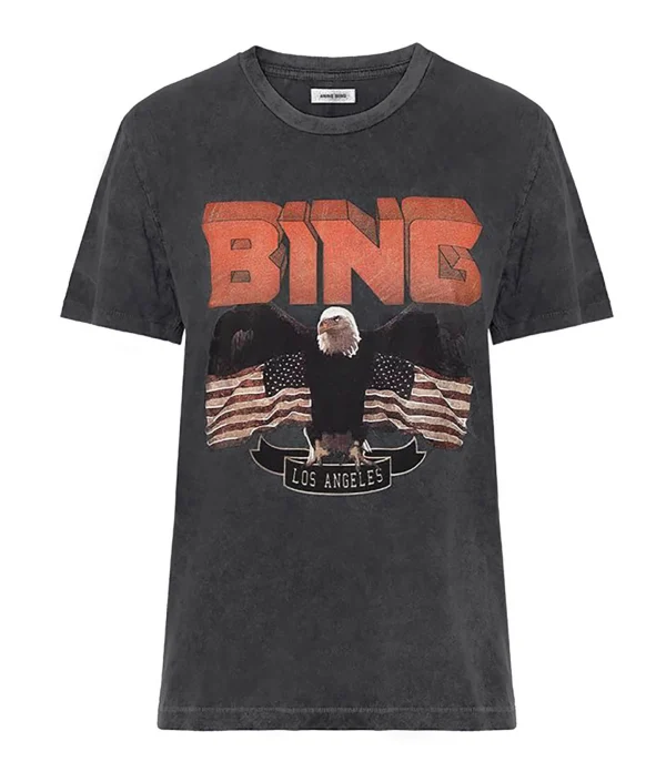 Acheter Maintenant ANINE BING Tee-shirt Vintage Coton Organique Gris Délavé 1