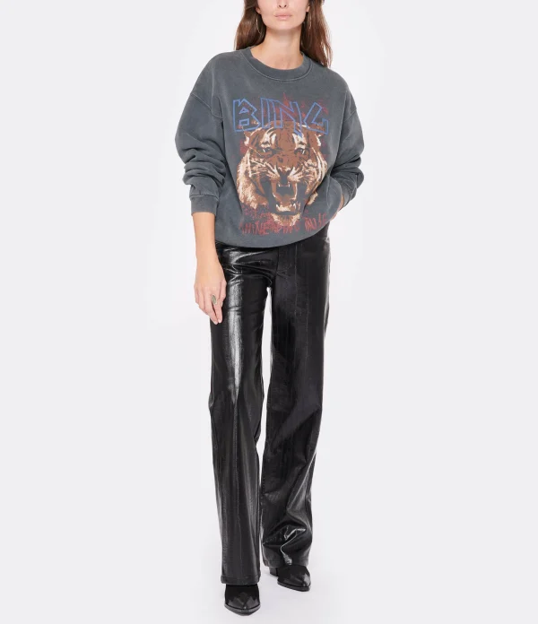 beauté ANINE BING Sweatshirt Tiger Coton Organique Gris 5