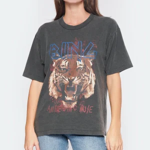 en ligne vente ANINE BING Tee-shirt Tiger Coton Organique Gris Délavé 8