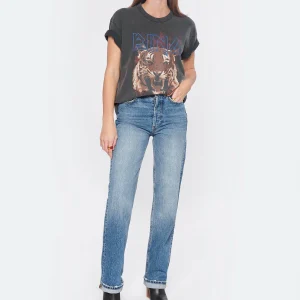 ANINE BING Jean Kat Coton Bleu vente en ligne pas cher 11