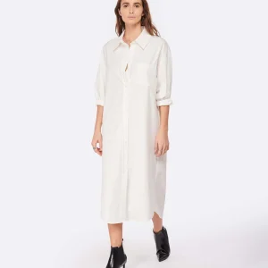 marques pas cher ANINE BING Robe Mika Coton Blanc 7