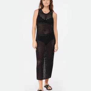 grand choix ANINE BING Robe Veronica Coton Crochet Noir 7