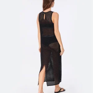 en vente ANINE BING Robe Veronica Coton Crochet Noir 9