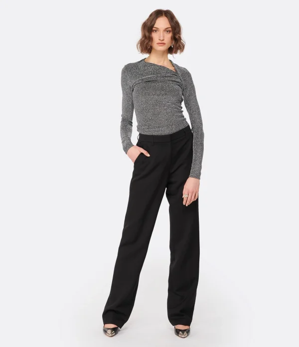 ANINE BING Pantalon Classic Laine Noir offre spéciale 4