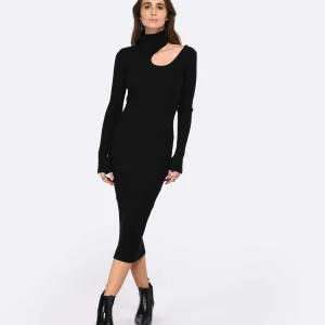 ANINE BING Robe Victoria Coton Noir boutique pas cher 7