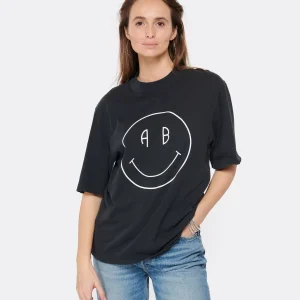 Paiement sécurisé ANINE BING Tee-shirt Avi Smiley Coton Organique Noir 11