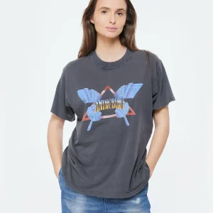 achat pas cher ANINE BING Tee-shirt Lili Coton Noir Délavé 11