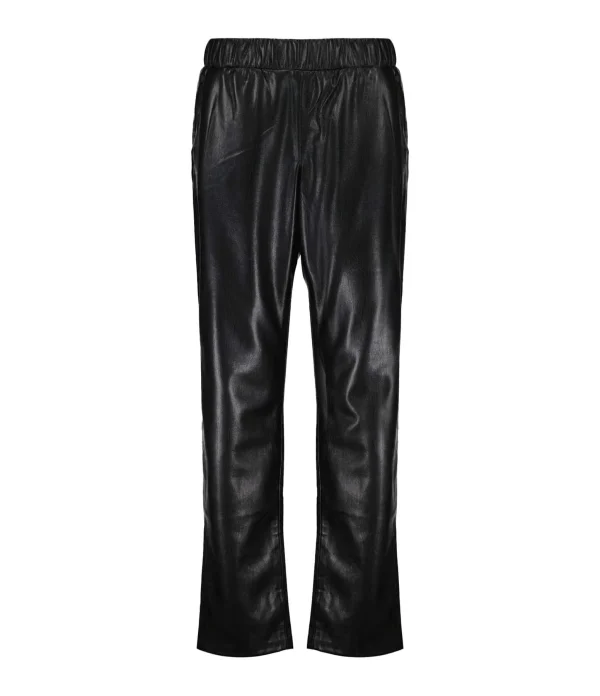 ANINE BING Pantalon Simili Cuir Noir SOLDES TOUT À 1