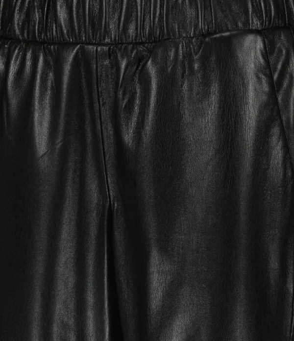 ANINE BING Pantalon Simili Cuir Noir SOLDES TOUT À 3