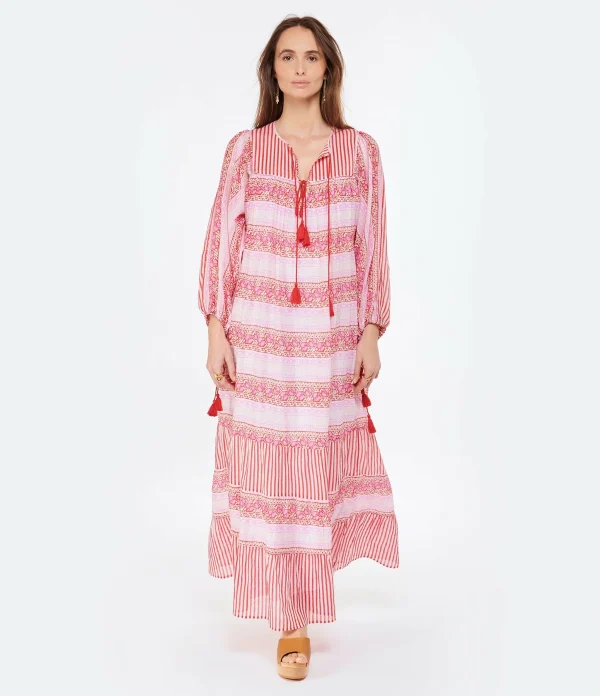 ANTIK BATIK Robe Longue Amelie Rose De Qualité 4