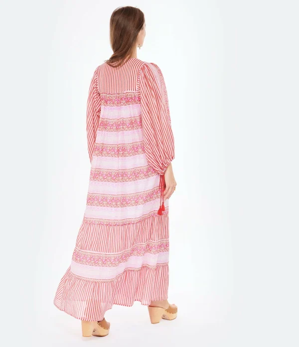 ANTIK BATIK Robe Longue Amelie Rose De Qualité 5