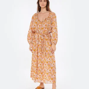 ANTIK BATIK Robe Longue Blossom Rouille site soldes 10