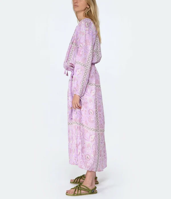 ANTIK BATIK Robe Longue Flavie Mauve fashion pas cher 4