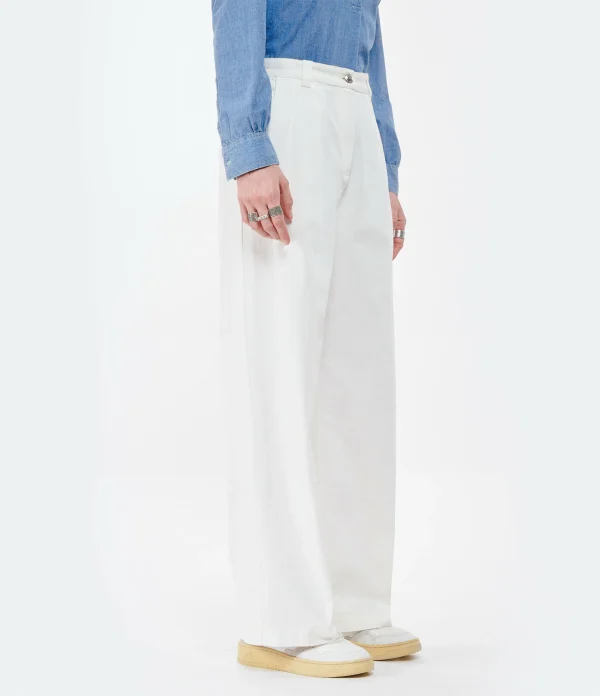 soldes ligne A.P.C. Pantalon Tressie Coton Écru 4