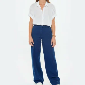 A.P.C. Pantalon Fin Cléo Coton Bleu Indigo Délavé Meilleur Prix 11