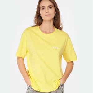 A.P.C. Tee-shirt Karol Coton Jaune prix le plus bas 11