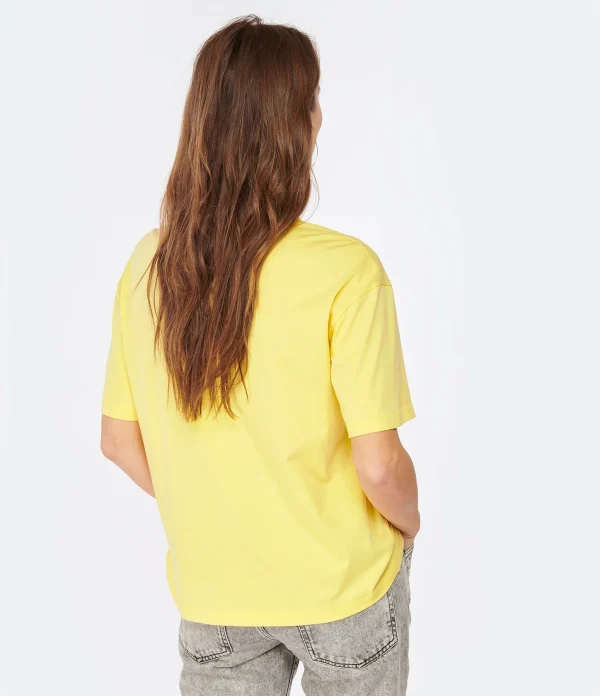 A.P.C. Tee-shirt Karol Coton Jaune prix le plus bas 5