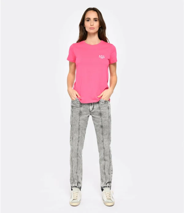 A.P.C. Tee-shirt New Denise Coton Rose Vif magasin en ligne france 4